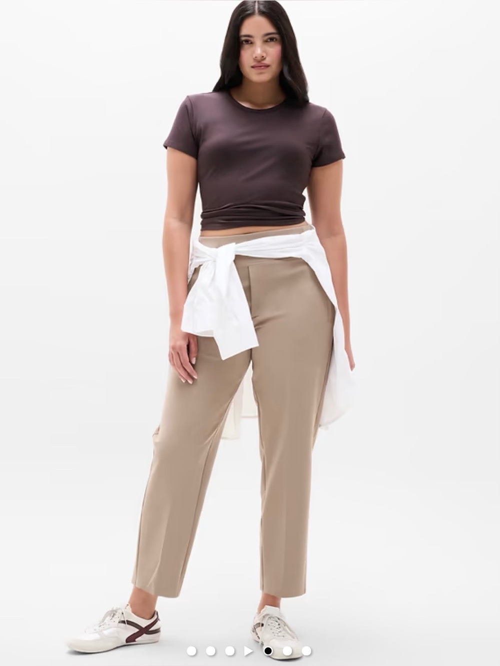 Athleta Endless High Rise Pant Textured Stretch Tapered Fit Pants Size 8